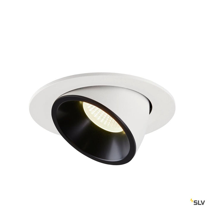 NUMINOS GIMBLE L, white / black recessed ceiling light, 4000K 40°