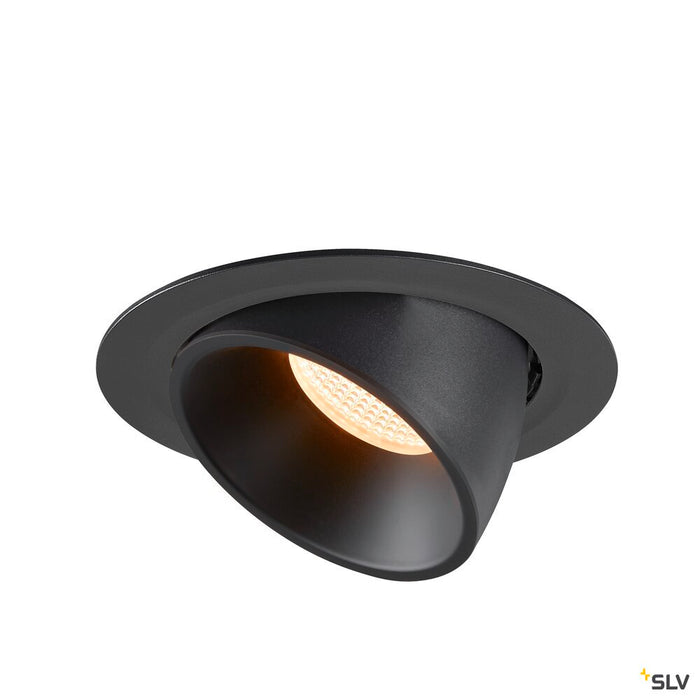 NUMINOS GIMBLE XL, black recessed ceiling light, 2700K 20°