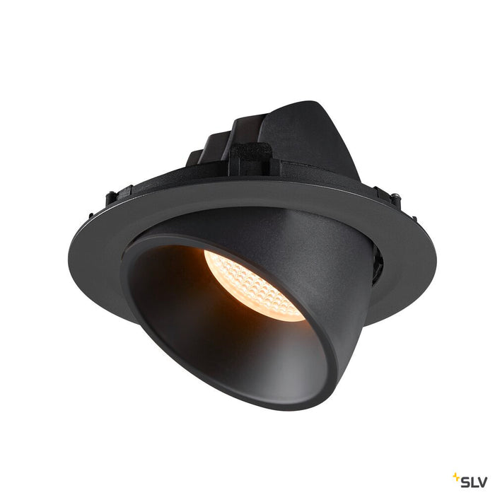 NUMINOS GIMBLE XL, black recessed ceiling light, 2700K 40°