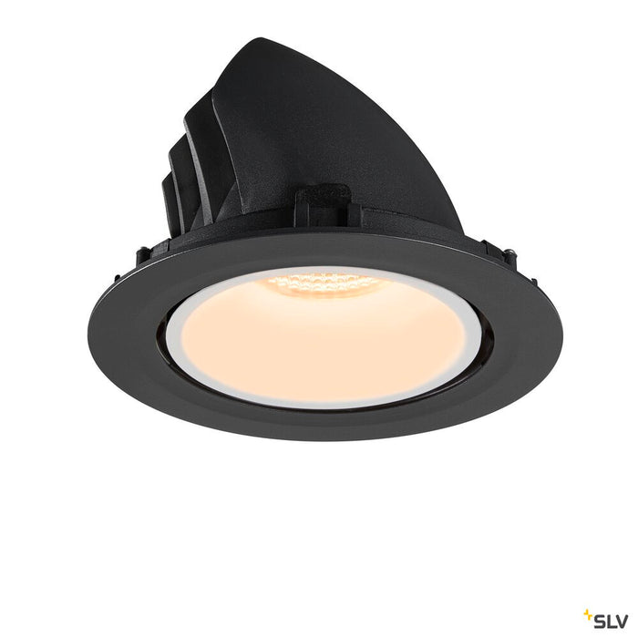 NUMINOS GIMBLE XL, black / white recessed ceiling light, 2700K 55°