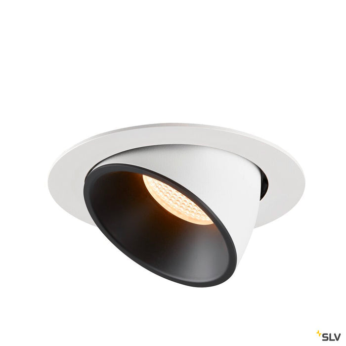 NUMINOS GIMBLE XL, white / black recessed ceiling light, 2700K 40°