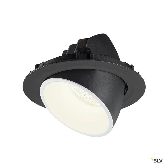 NUMINOS GIMBLE XL, black / white recessed ceiling light, 4000K 55°