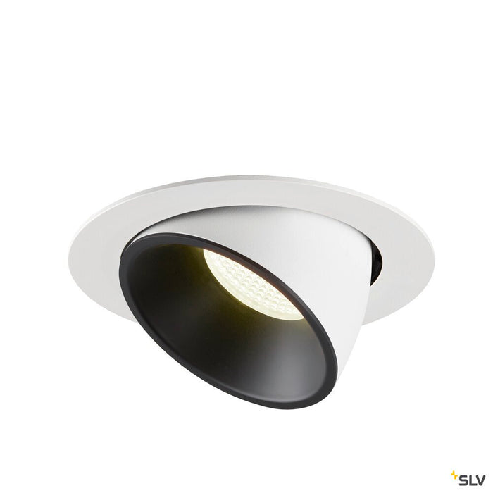 NUMINOS GIMBLE XL, white / black recessed ceiling light, 4000K 20°
