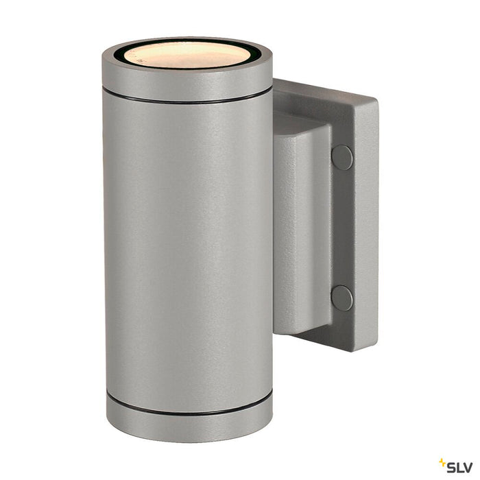 MYRA, outdoor wall light, QPAR51, IP55, up/down, silver-grey, max. 70W