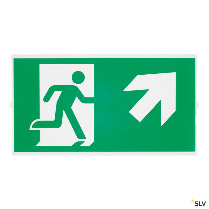 PICTOGRAM FOILS, for P-LIGHT emergency exit light, set of 4, diagonal arrow in all directions, L/H 24/13.1 cm