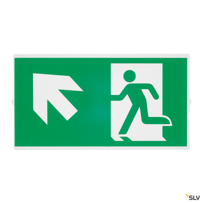 PICTOGRAM FOILS, for P-LIGHT emergency exit light, set of 4, diagonal arrow in all directions, L/H 24/13.1 cm