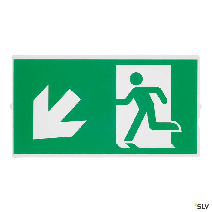 PICTOGRAM FOILS, for P-LIGHT emergency exit light, set of 4, diagonal arrow in all directions, L/H 24/13.1 cm