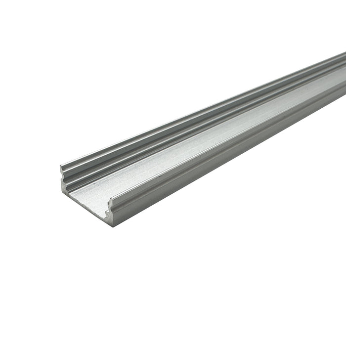 2 Metre Shallow Surface Mounted Aluminium Profile, 7x17 mm