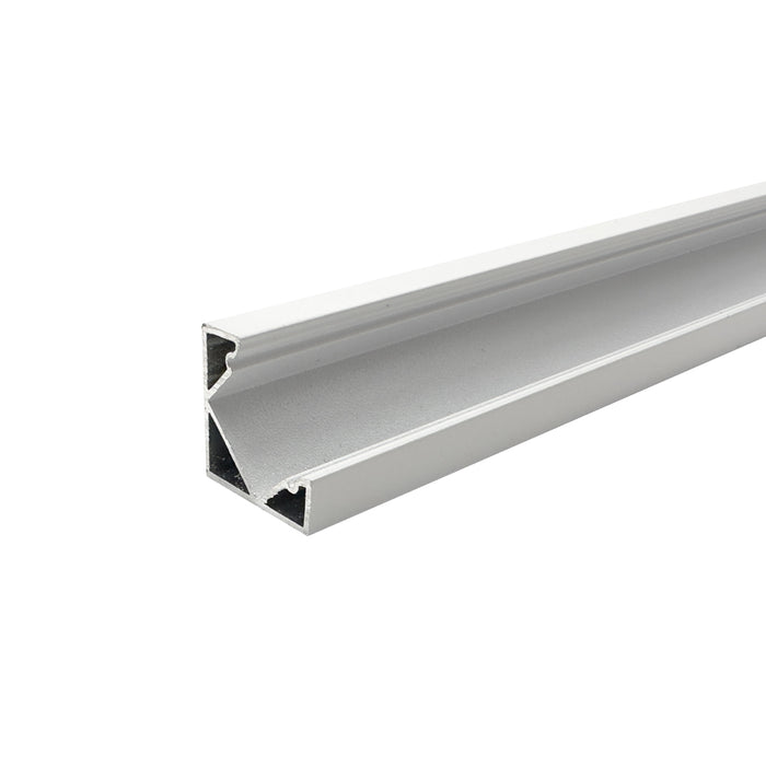 2 Metre Corner Surface Mounted White Aluminium Profile, 18x25 mm