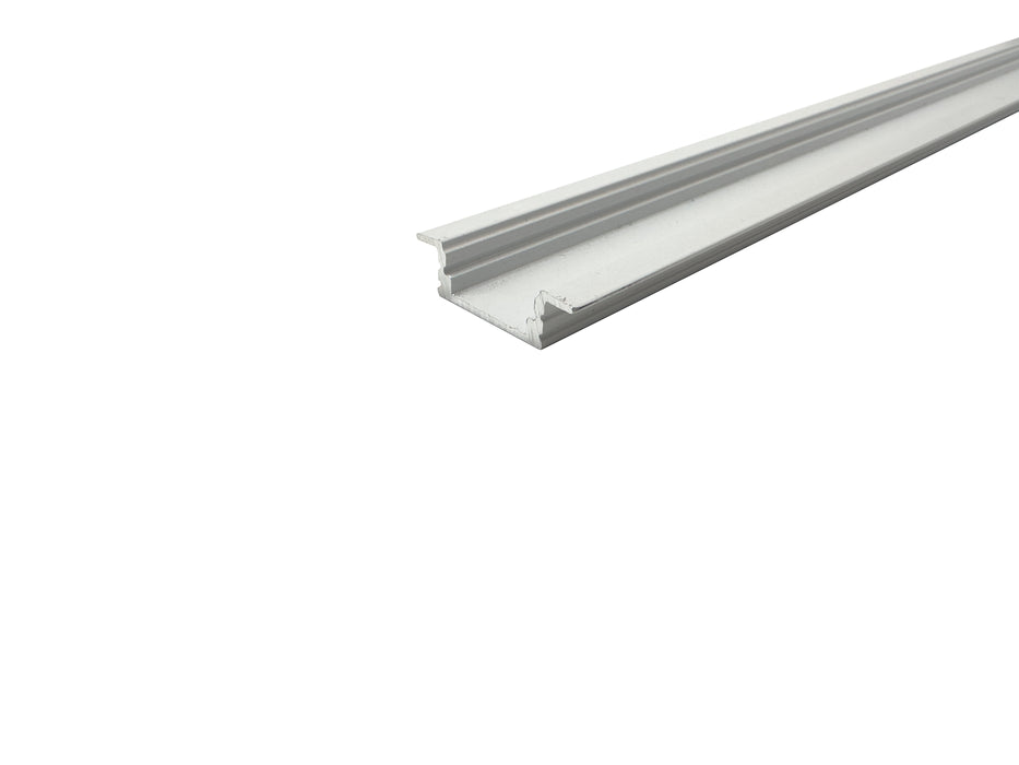 2 Metre Shallow Recessed White Aluminium Profile, 7x25 mm
