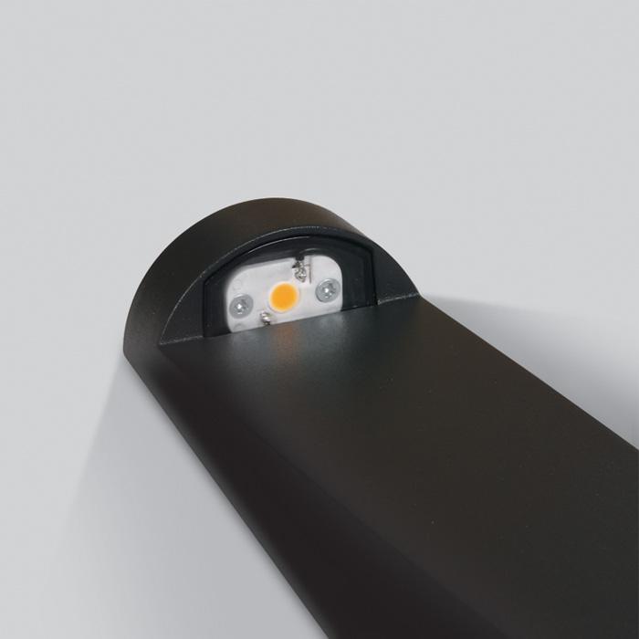 ANTHRACITE LED BOLLARD 40cm 7w WW IP65 100-240v