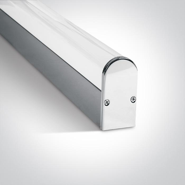 CHROME T8 LED TUBE 600mm IP44