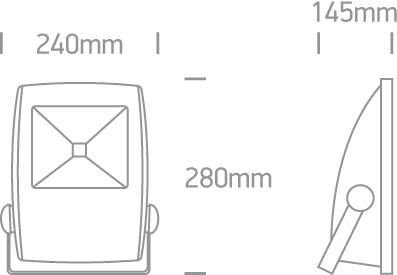 GREY LED 30W DL IP65 85-240V