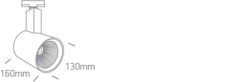 WHITE COB LED 50W WW TRACK SPOT 36deg 230V