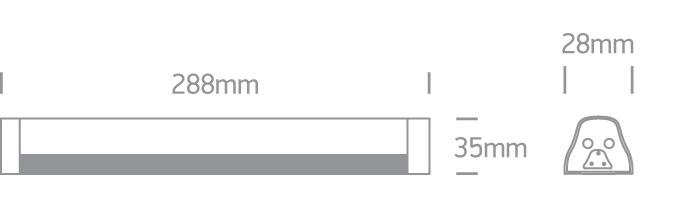LED TUBE 30cm 4w WW 100-240V