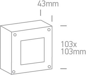 GREY LED WARM WHITE IP54
