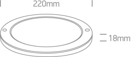 WHITE PLAFO LED 18W WW IP40 230V