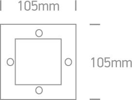 S/STEEL WALL RECESSED BL 1,6w IP54 230v