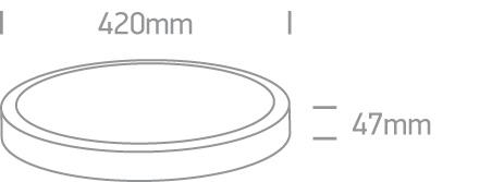 WHITE PLAFO LED 40W CW IP40 230V