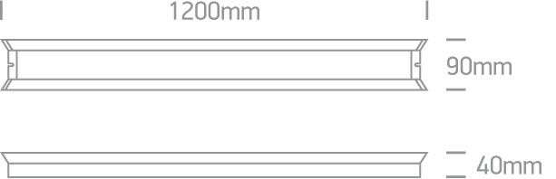 LED 22w CW 100-240v SUPERMARKET LINEAR 120cm