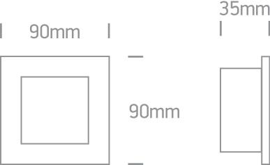 GREY WALL RECESSED WW 350mA IP20