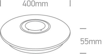 LED PLAFO 24W EW/CW/DL DIMMABLE + RGB + SPEAKER IP20 100-240V