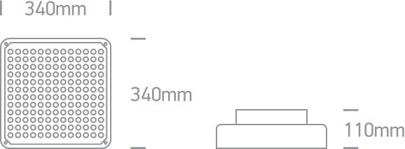 WHITE LED SURFACE 120W CW IP65 100-240V