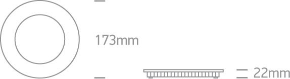 WHITE LED 12W WW IP40 230V