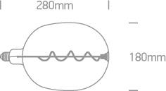 DECORATIVE LED LAMP E27 4w AMBER 230v