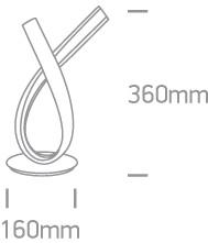 BLACK LED TABLE LAMP 10W WW IP20 230V