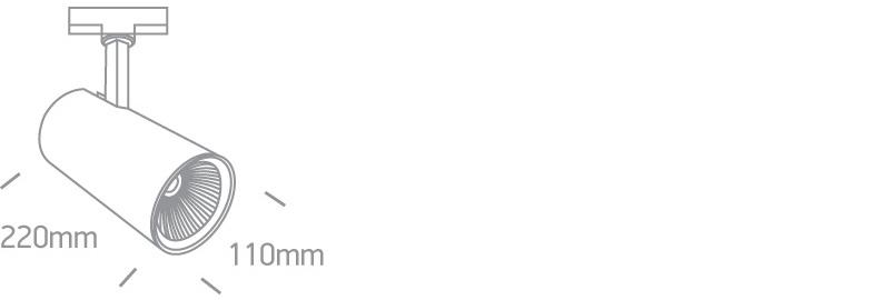 WHITE COB LED 30W WW TRACK SPOT 36deg 230V