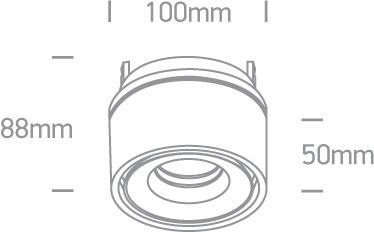 WHITE COB LED 9W WW IP20 230V