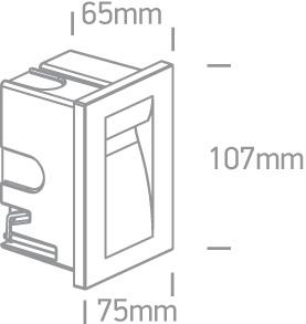 WHITE WALL RECESSED LED 3,6W WW IP65 100-240V