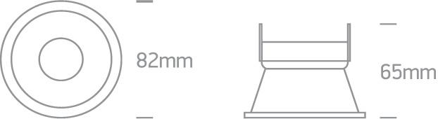 WHITE GU10 10W SEMI TRIMLESS