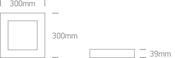 WHITE PLAFO LED 30w CW IP40 230v