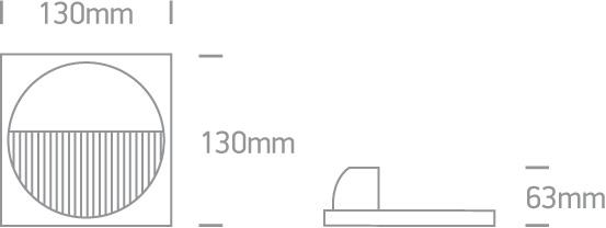 GREY LED 2x1w BLUE IP54