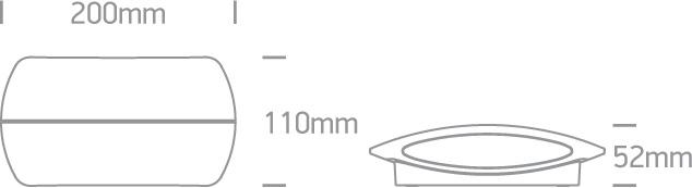 ANTHRACITE LED WALL LIGHT 2x6W WW IP54 230v