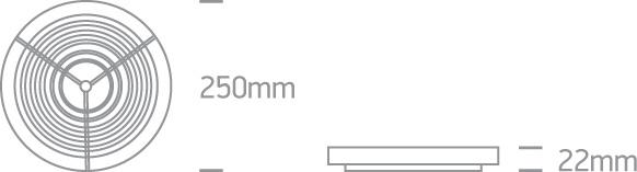 GREY LED 24w COOL WHITE 230v