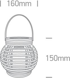 LED FLICKERING CANDLE IN BASKET 2xC BATTERIES