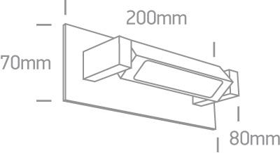 ALUMINIUM LED 3x1w WW WALL