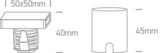 WHITE IP65 WALL RECESSED COB LED 2w WW 700mA DARK LIGHT
