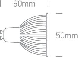 3LED 4,5w GU10 DL 36deg 100-240V