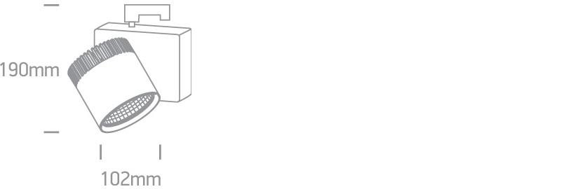 WHITE 26W LED WW 30deg TRACK SPOT 100-240V