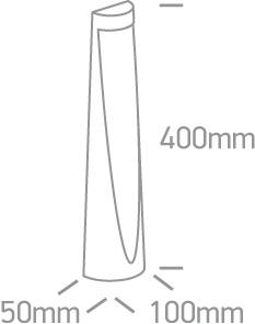 ANTHRACITE LED BOLLARD 40cm 7w WW IP65 100-240v