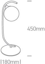 BLACK TABLE LAMP 9w G9 100-240v