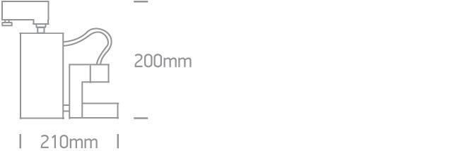 GREY E27 PAR30 TRACK SPOT