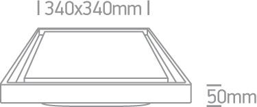 ANTHRACITE PLAFO LED 30W WW IP54 100-240V