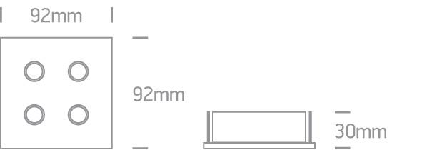 ALUMINIUM LED DL 4w 35d 350mA