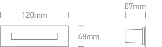 SS316 WALL REC IP65 LED 5W WW 230V