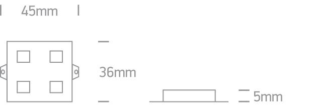 LED IP65 10pcs MODULE 12vDC YELLOW 1,44w each